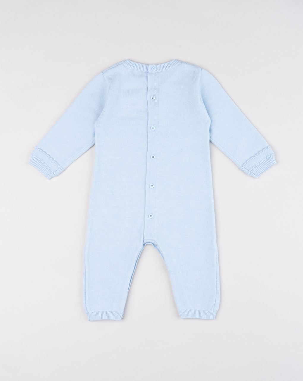 Tutina tricot da neonato celeste in maglieria morbida