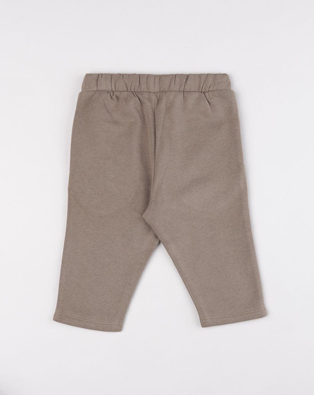 Pantalone jogger morbido bimba color nocciola con cuore
