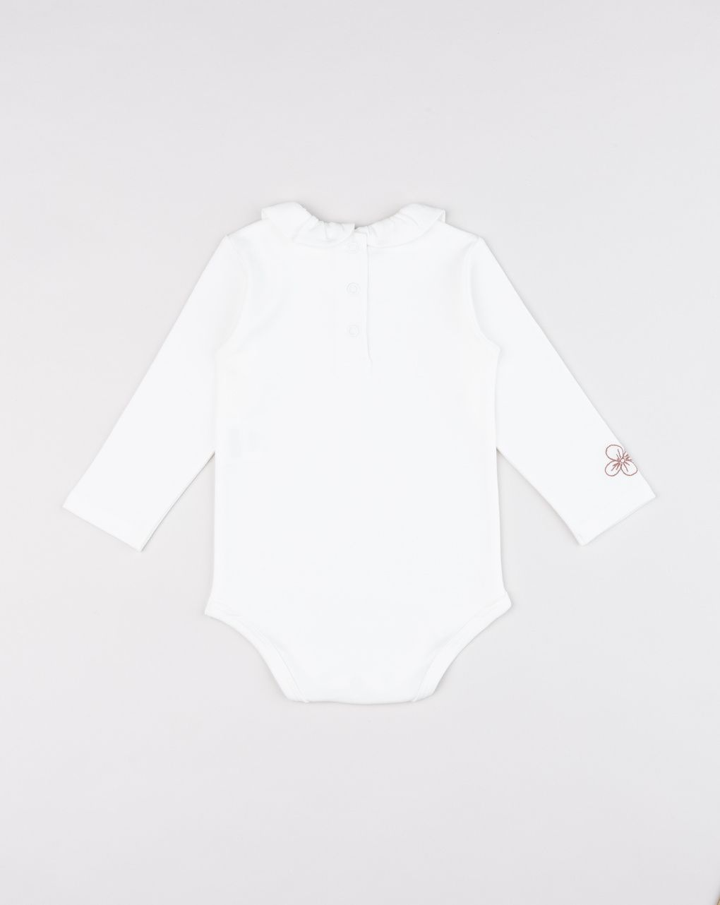 Body bimba bianco collo scialle