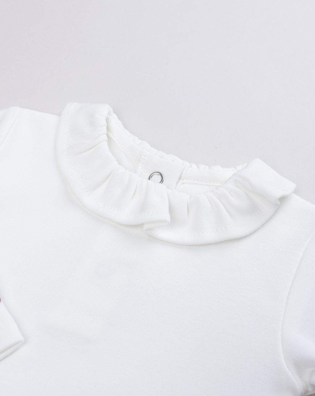 Body bimba bianco collo scialle