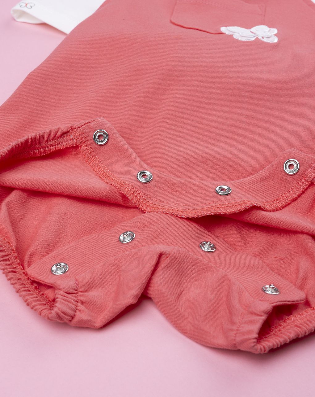 Completo salopette bimba rosso farfalle