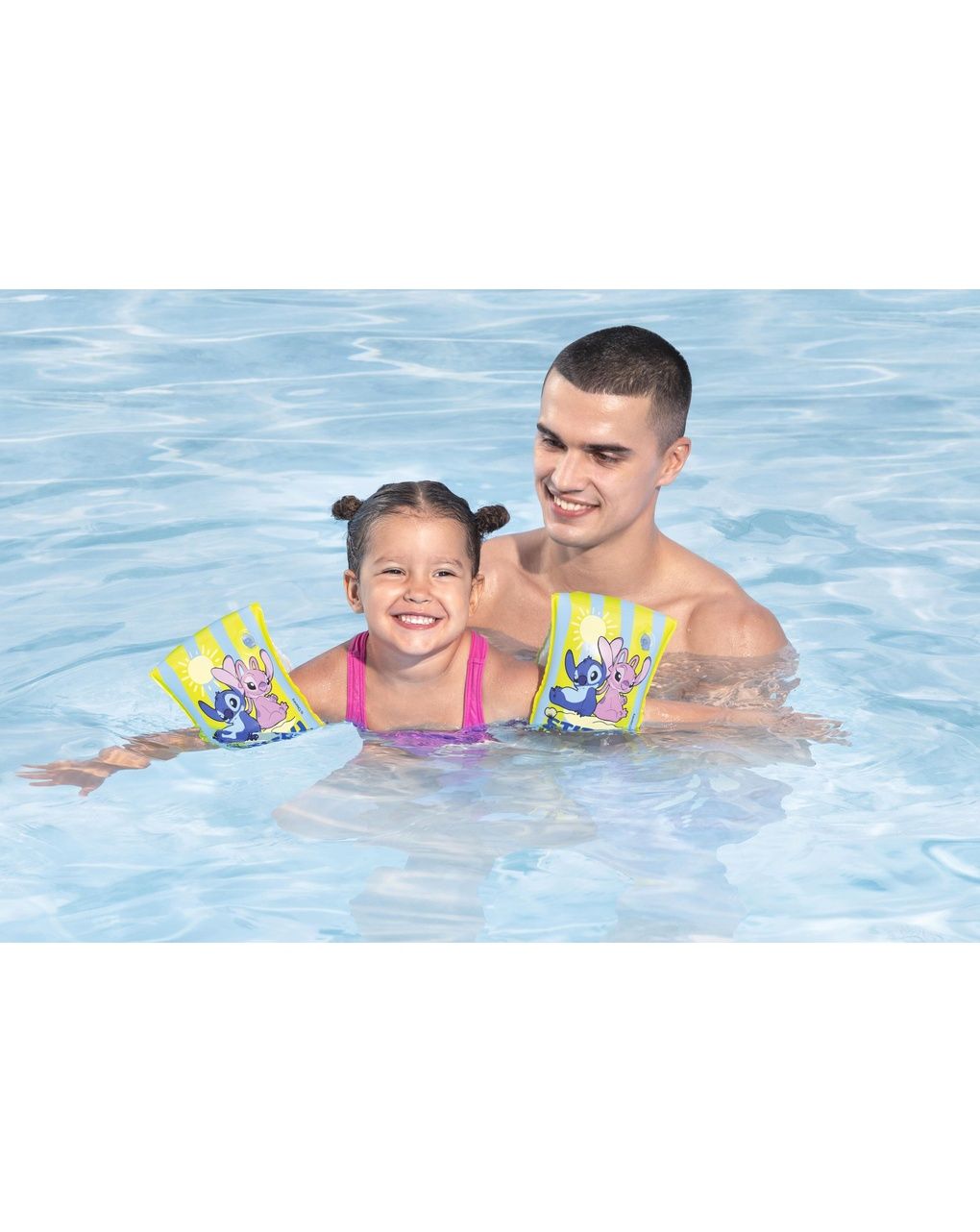 Braccioli gonfiabili con stampa tropicali 3‑6 anni disney stitch