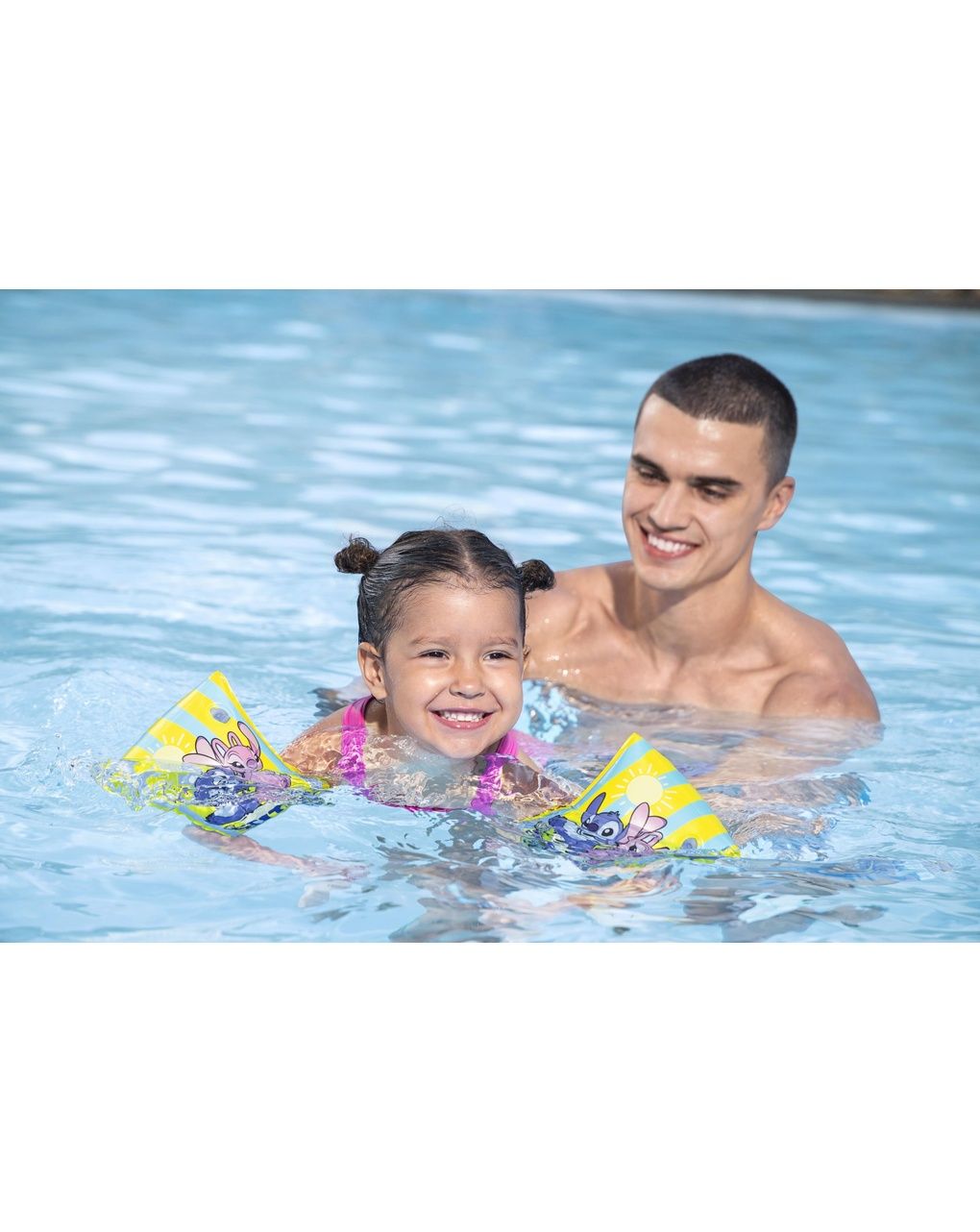 Braccioli gonfiabili con stampa tropicali 3‑6 anni disney stitch