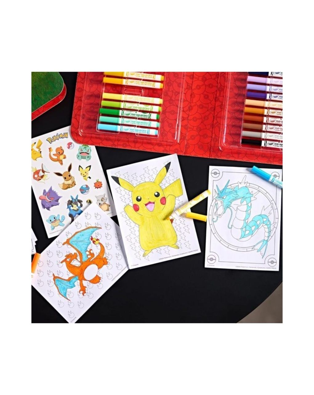 Valigetta colori adesivi pokemon