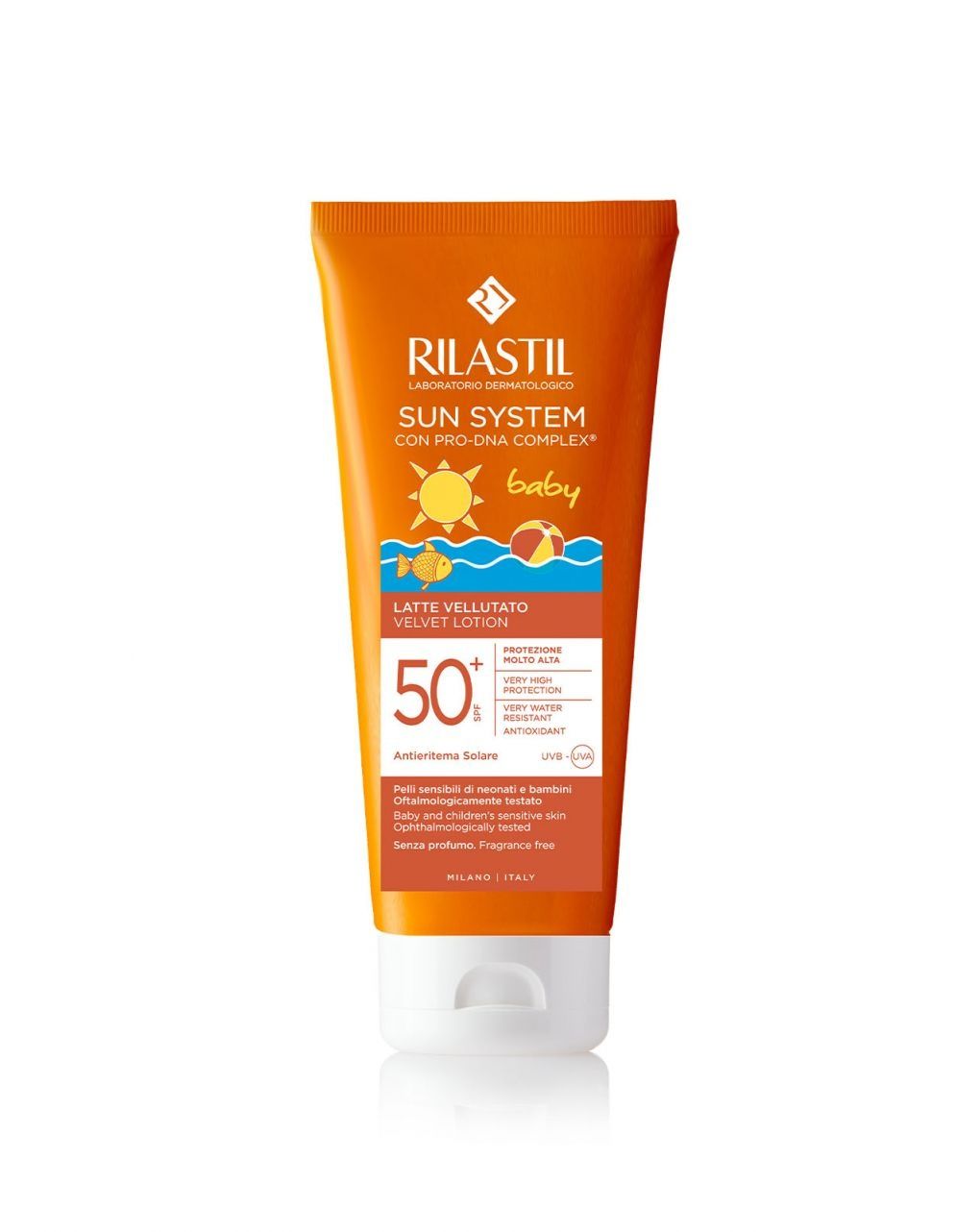 Sun spf 50+ baby latte velluto 200 ml - rilastil