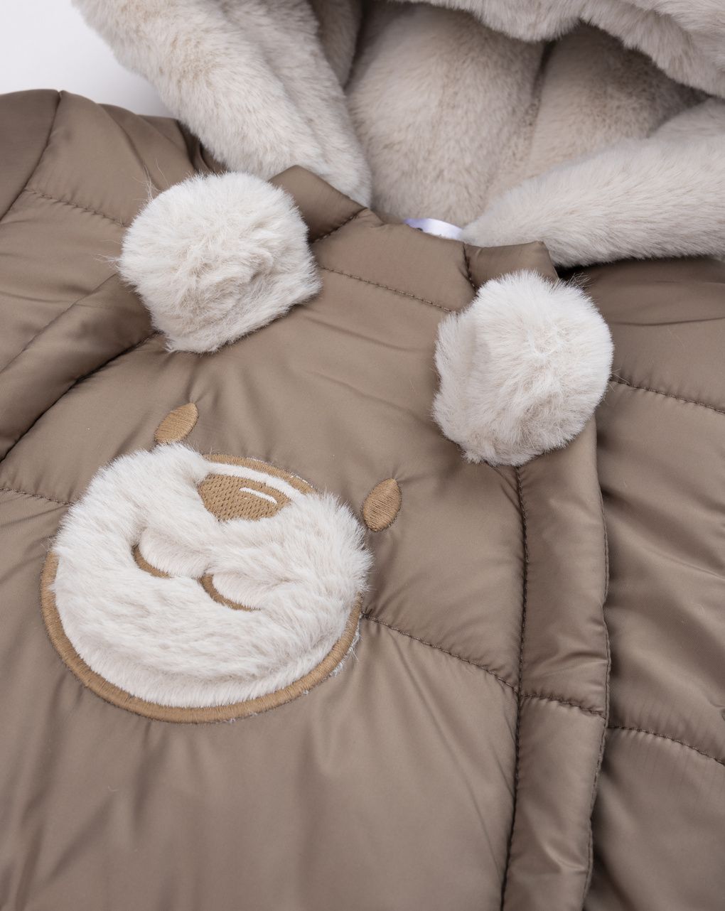 Tutina neve neonato marrone "orsetto"
