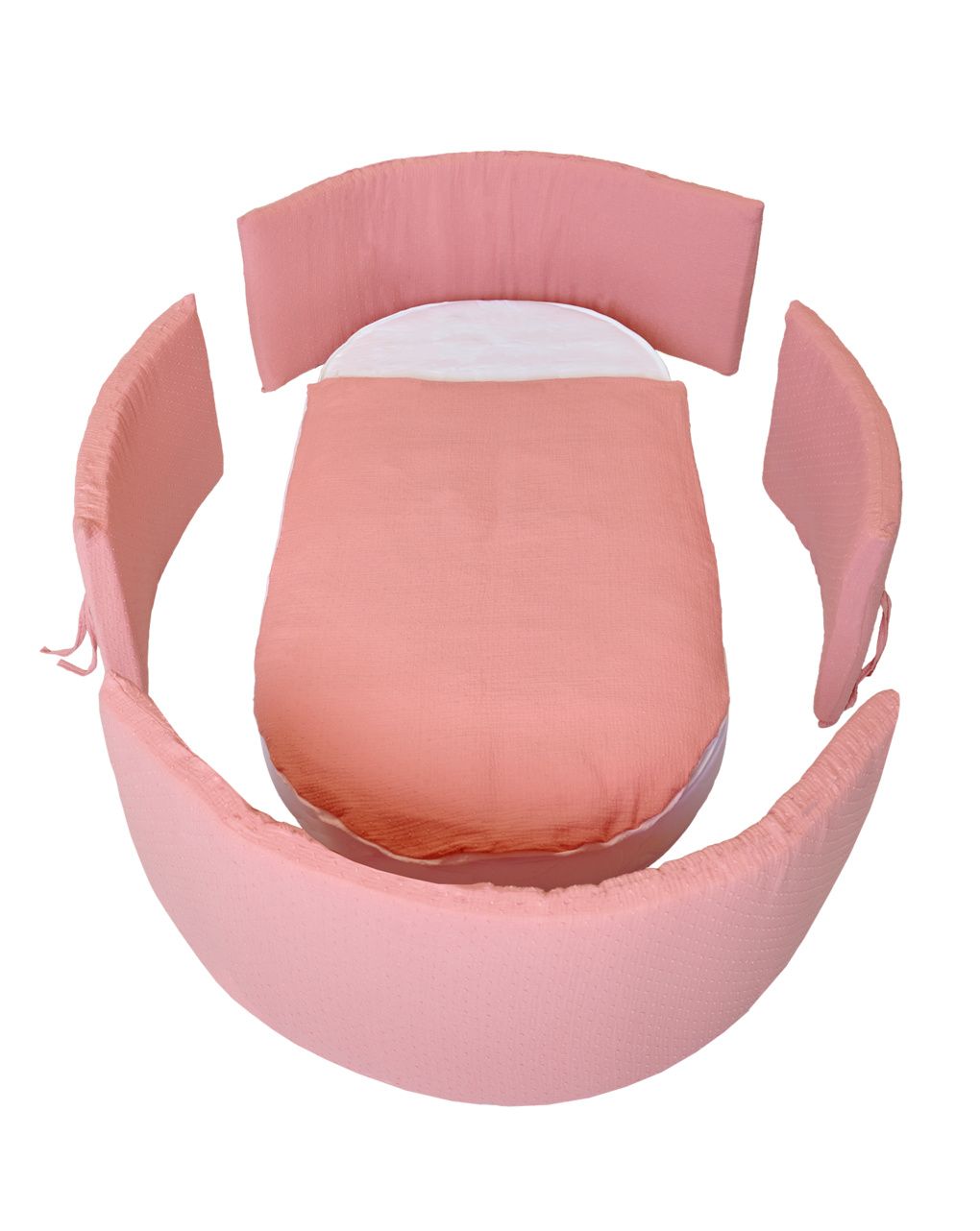 Set letto all-in-one con tessile plumeti rose - italbaby