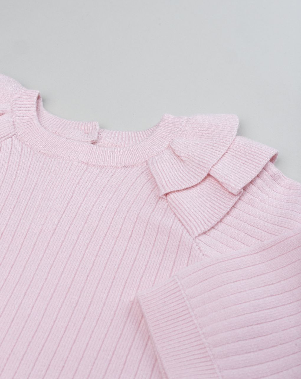 Set 2 pezzi tricot rosa da neonata in maglia