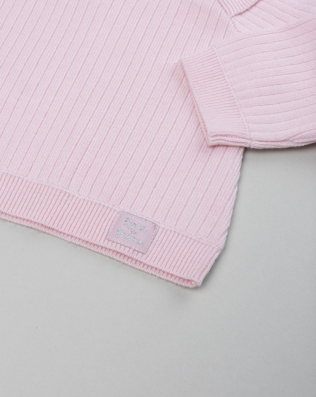Set 2 pezzi tricot rosa da neonata in maglia