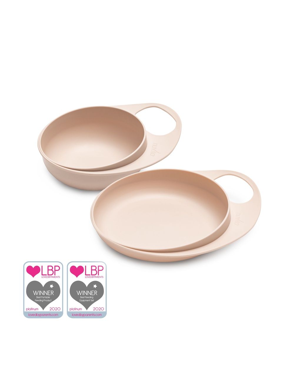 Set piattino e ciotola per svezzamento easy eating - 8461 / english rose - nuvita