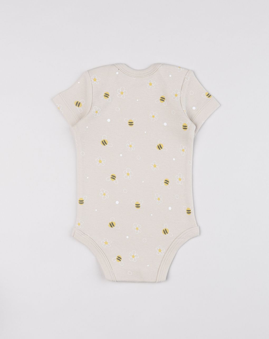 Body neonata maniche corte oeko-tex beige apine