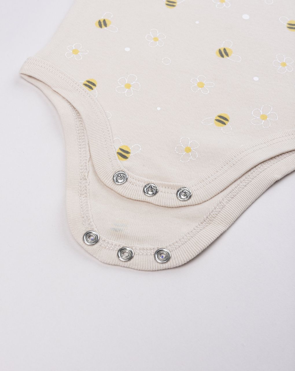Body neonata maniche corte oeko-tex beige apine