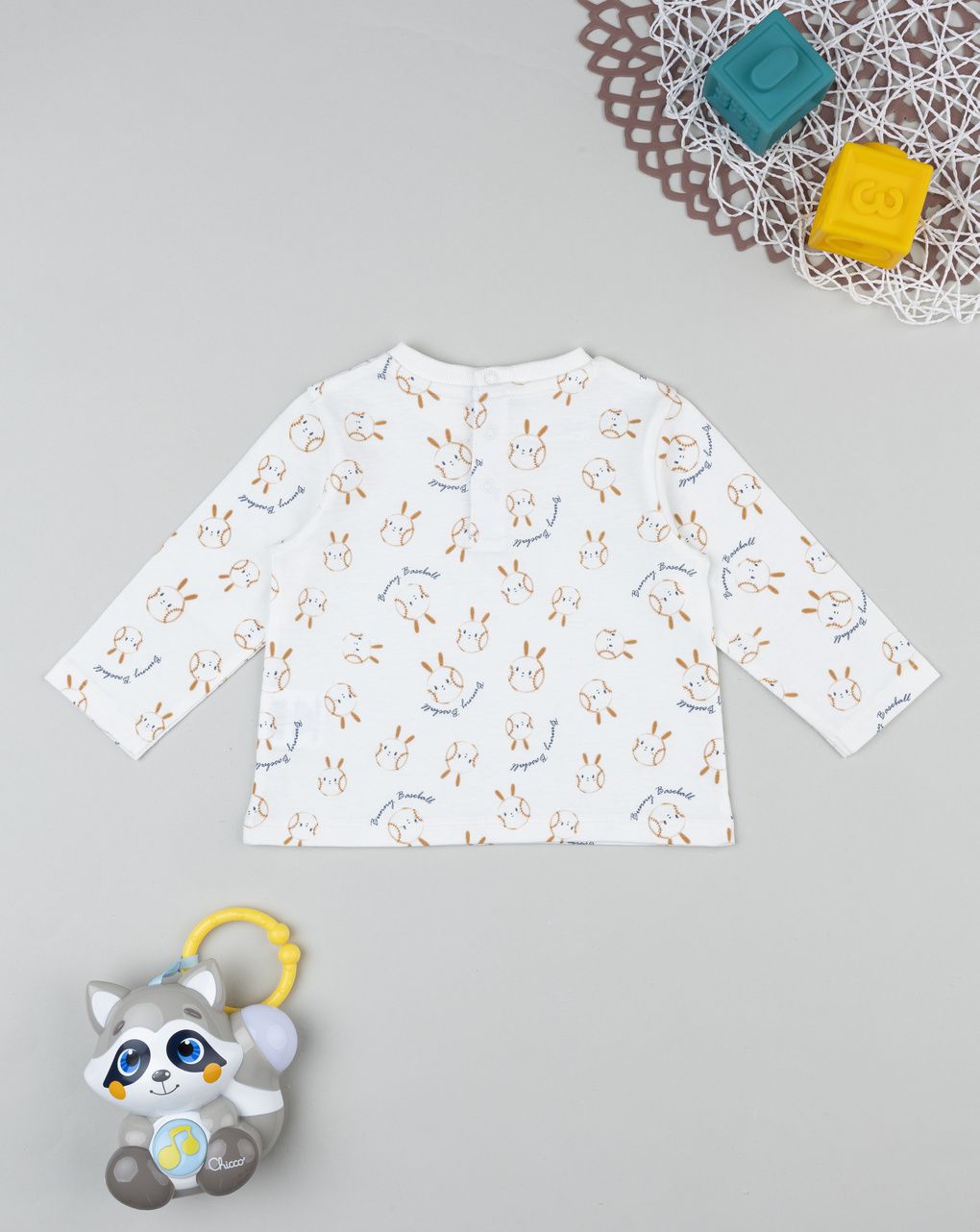 T-shirt maniche lunghe bimbo stampa allover