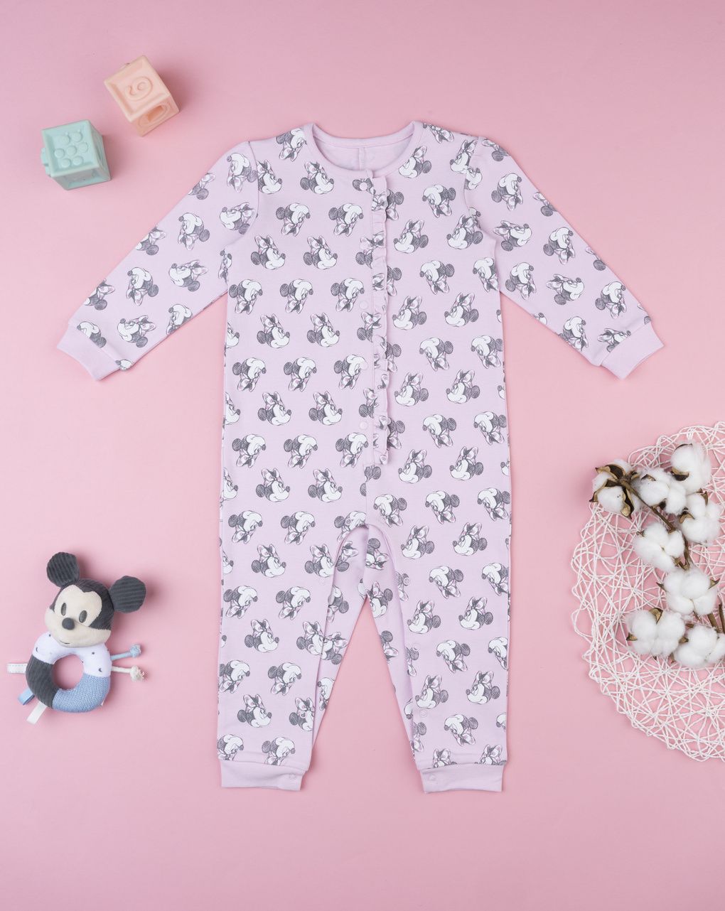 Pigiamone bimba rosa disney minnie