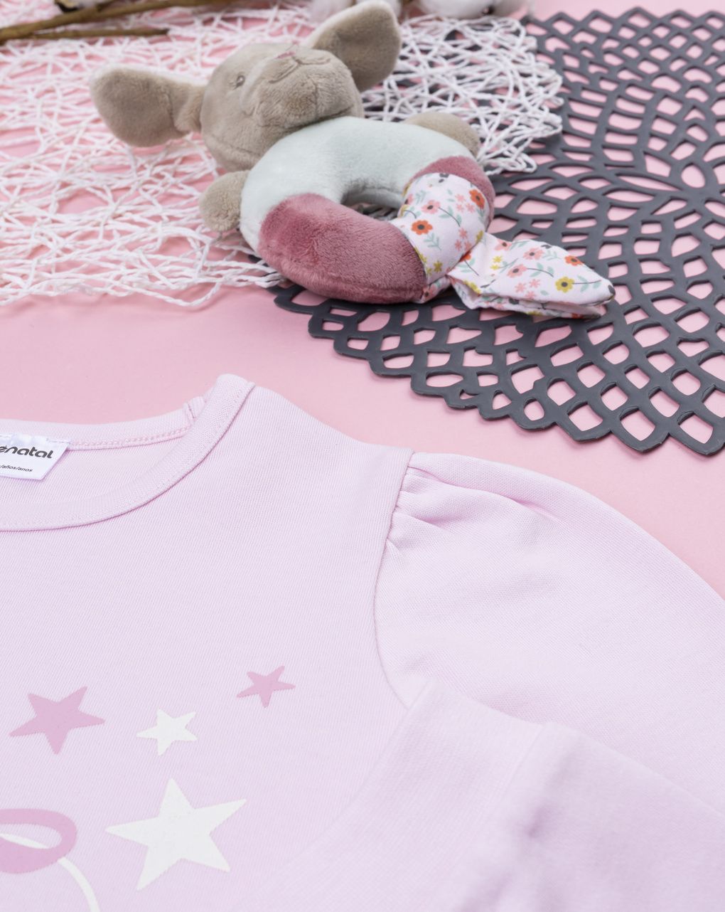 Pigiama bambina rosa nuvola