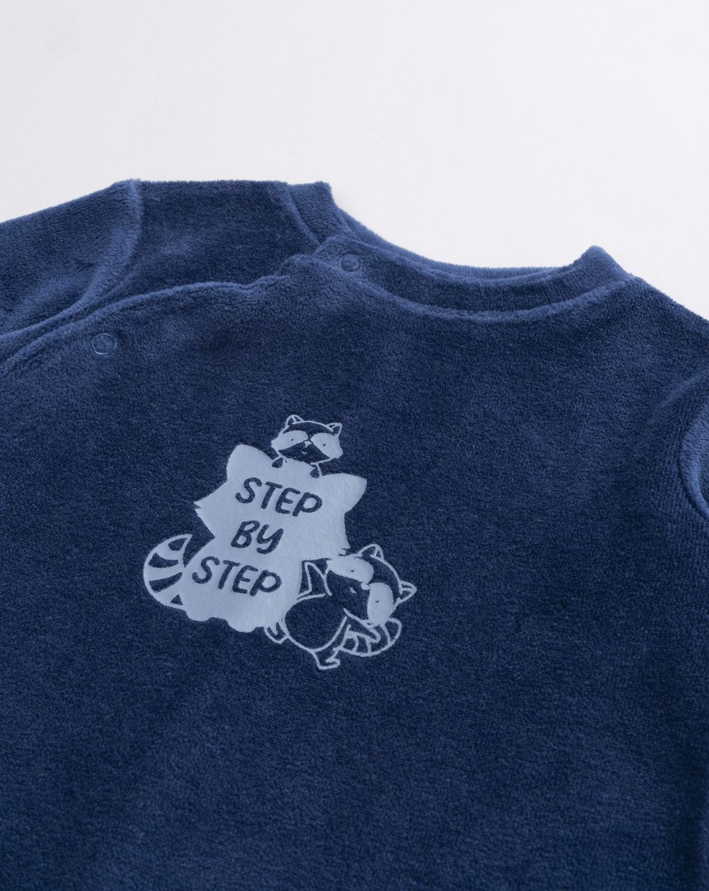 Tutina intera neonato blu navy orsetto lavatore