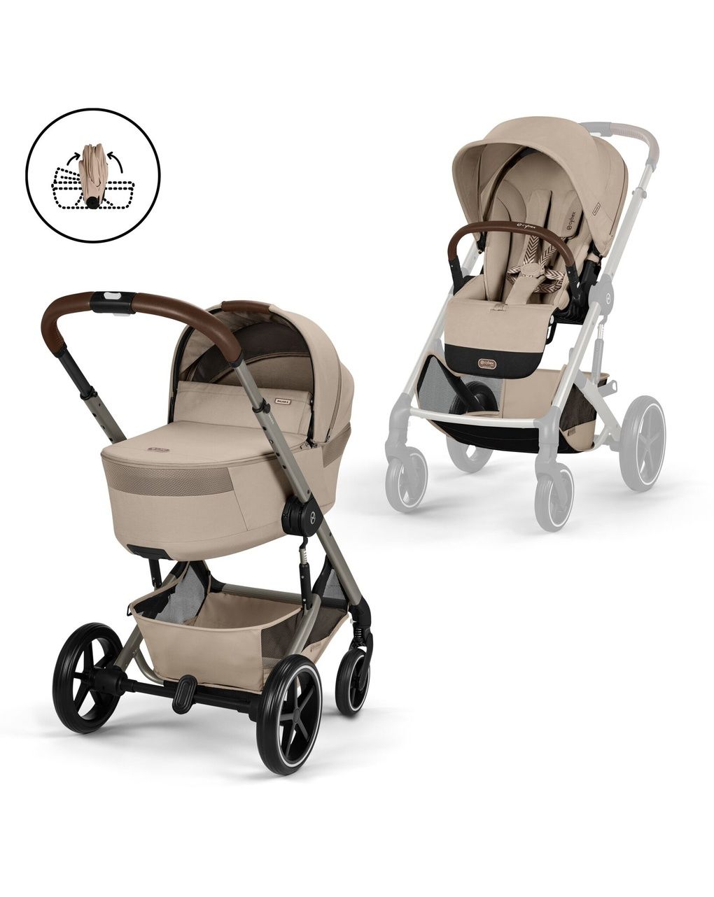 Duo balios s lux tpe nav. rich. almond beige - cybex