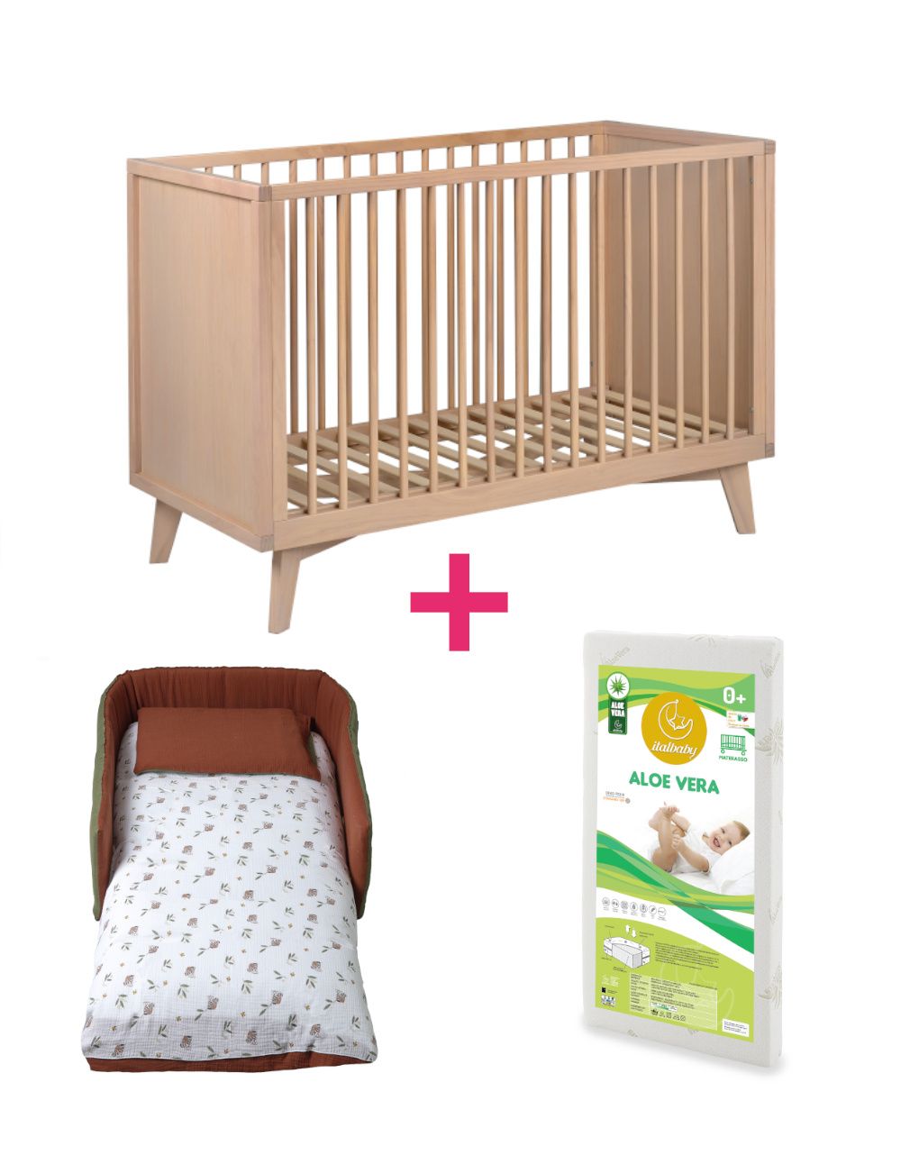 Set 1stclass 3 pz sottobosco -letto+materasso+piumone - italbaby