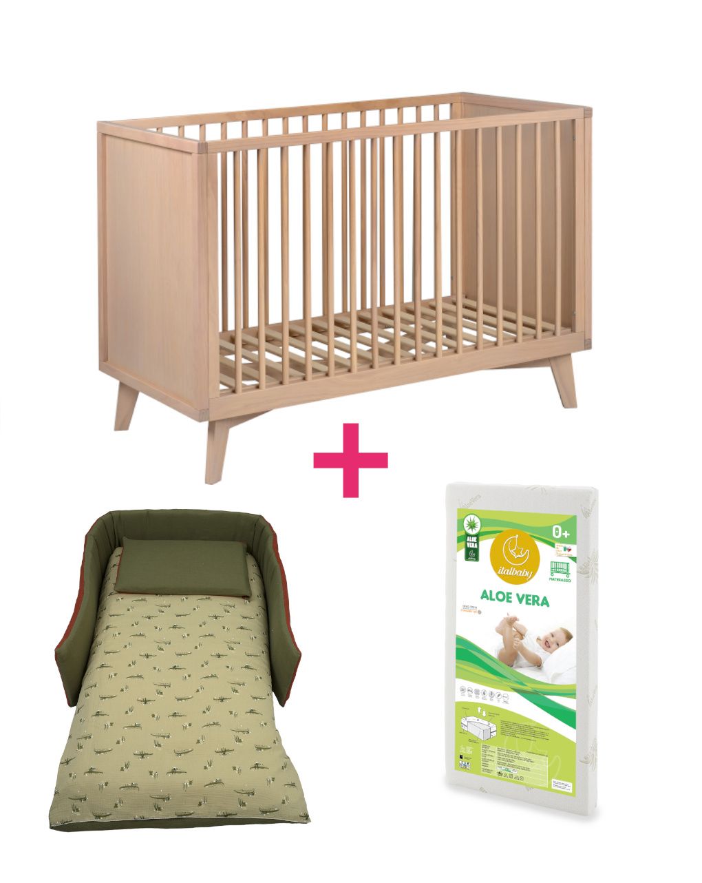 Set 1stclass 3 pz giungla -letto+materasso+piumone - italbaby
