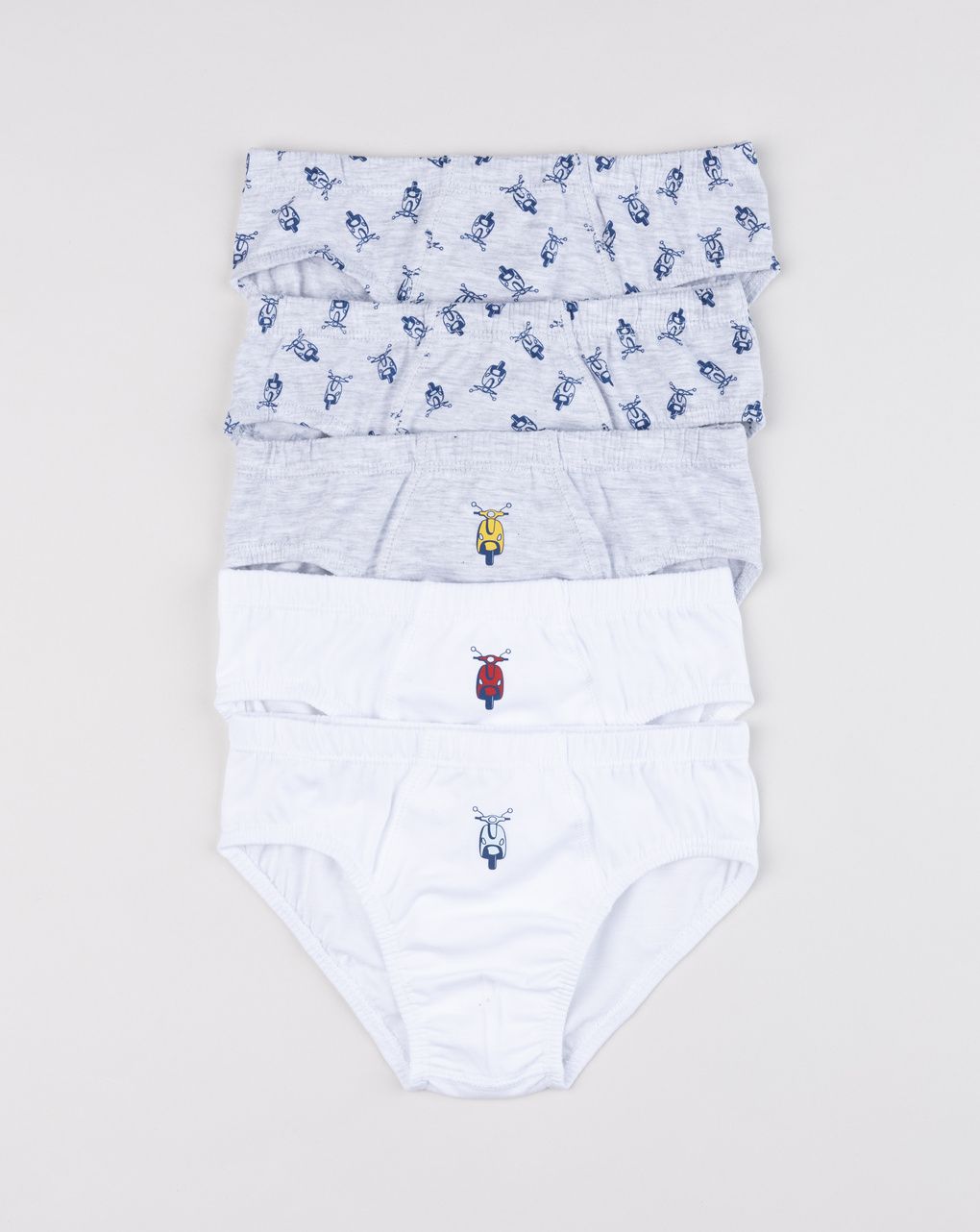 Set 5 slip bambino "moto" cotone oeko-tex