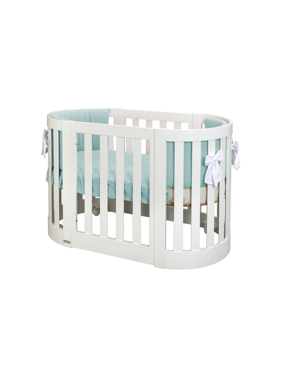 Set letto all-in-one con tessile  plumeti aqua - italbaby
