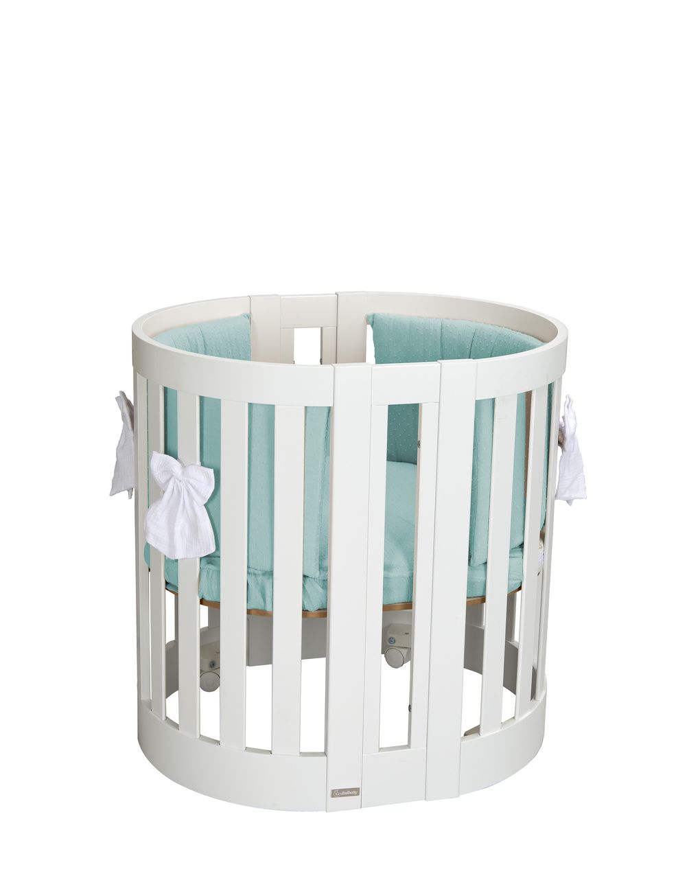 Set letto all-in-one con tessile  plumeti aqua - italbaby