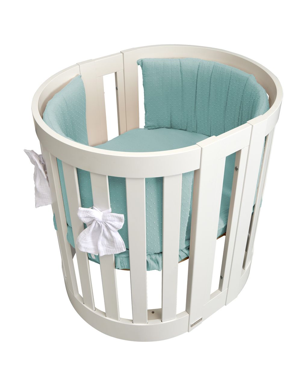 Set letto all-in-one con tessile  plumeti aqua - italbaby