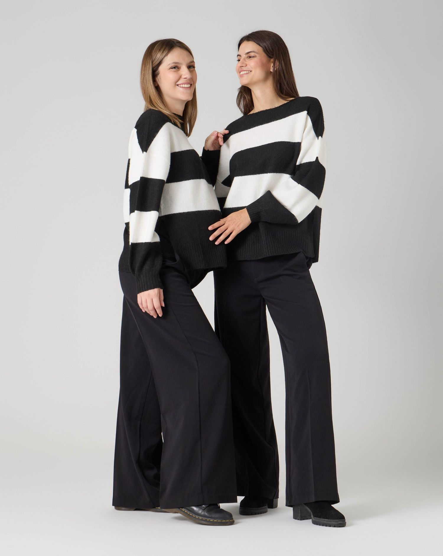 Pantalone premaman pantapalazzo fascia addominale nero