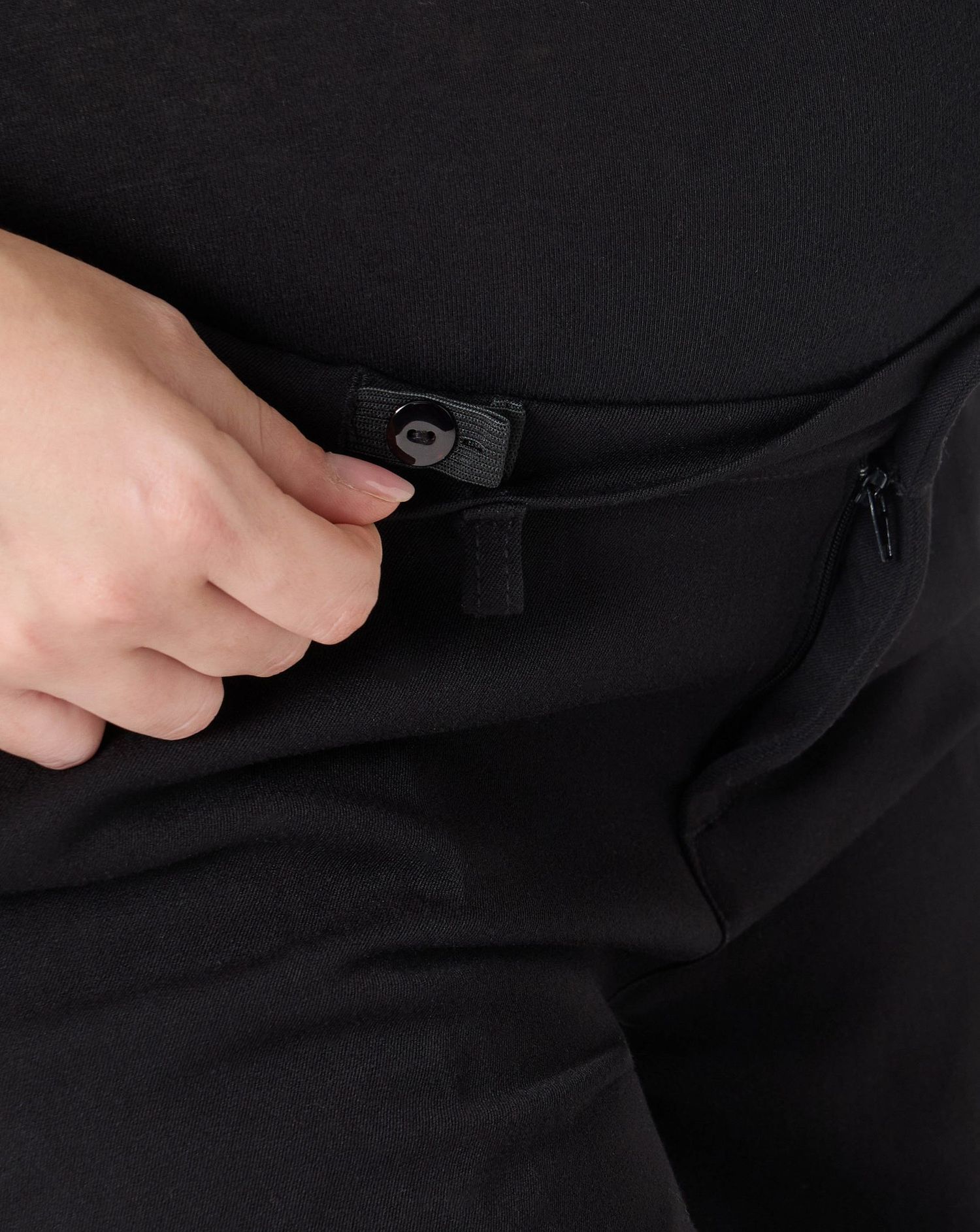 Pantalone premaman pantapalazzo fascia addominale nero