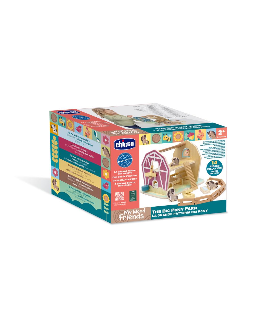 La grande fattoria dei pony in legno montessori