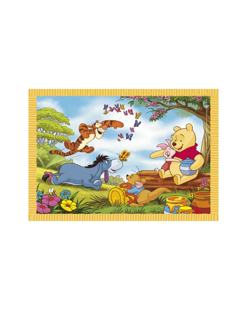 Clementoni supercolor puzzle 4in1 disney winnie the pooh – 1×12 + 1×16 + 1×20 + 1×24 pezzi, puzzle bambini 3 anni