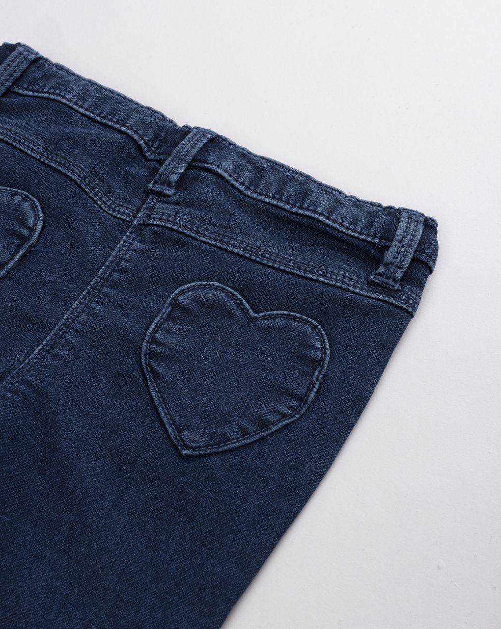 Jeans tasche cuore denim dark bimba