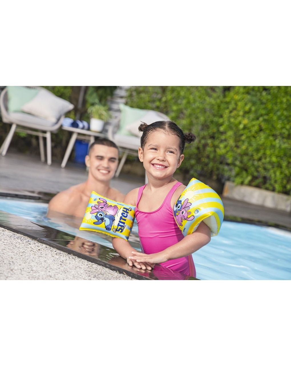 Braccioli gonfiabili con stampa tropicali 3‑6 anni disney stitch