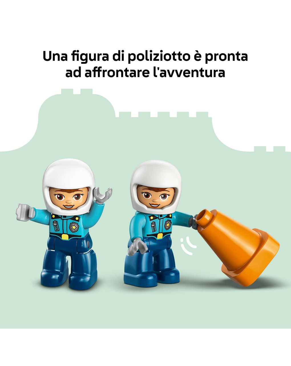 Lego duplo town motocicletta blu della polizia - 10471