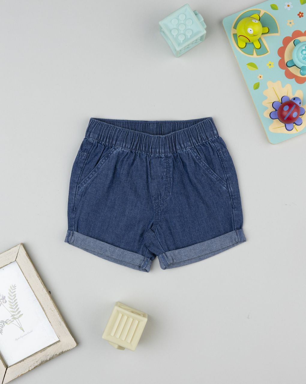 Shorts neonato denim scuro
