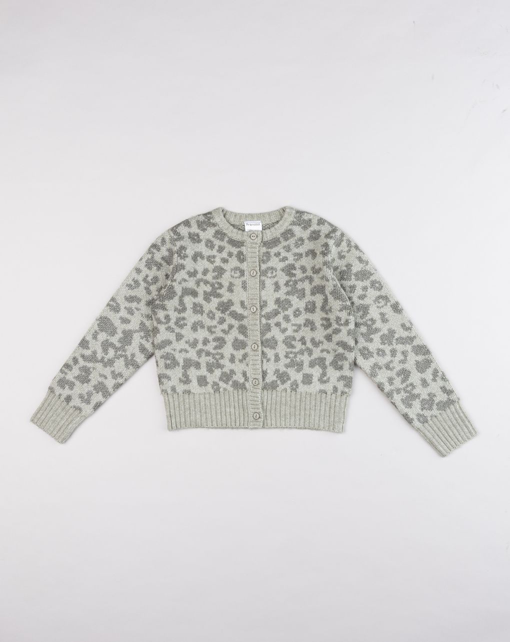 Cardigan maculato verde bambina