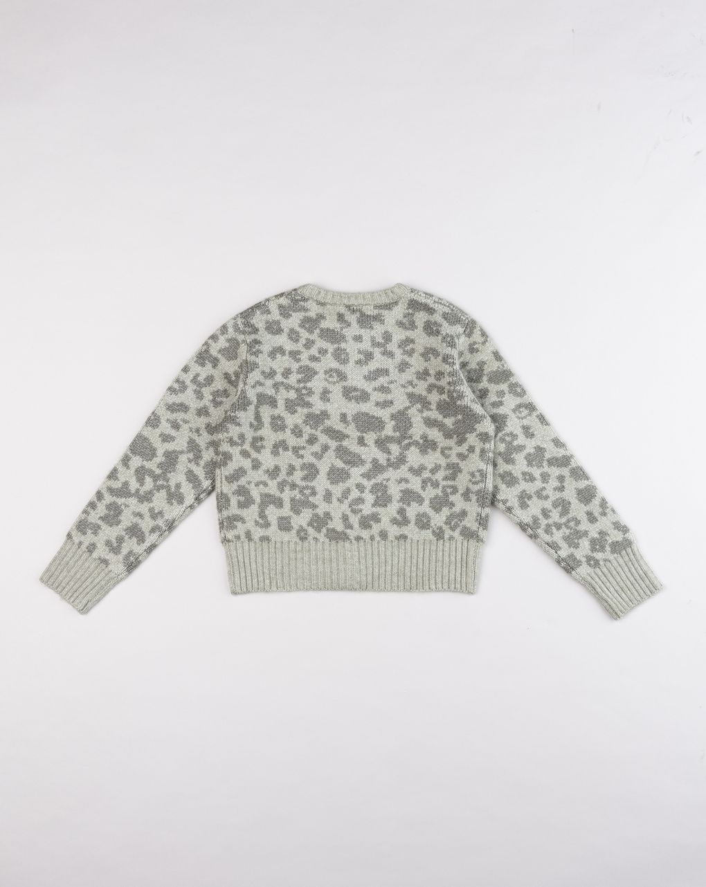 Cardigan maculato verde bambina