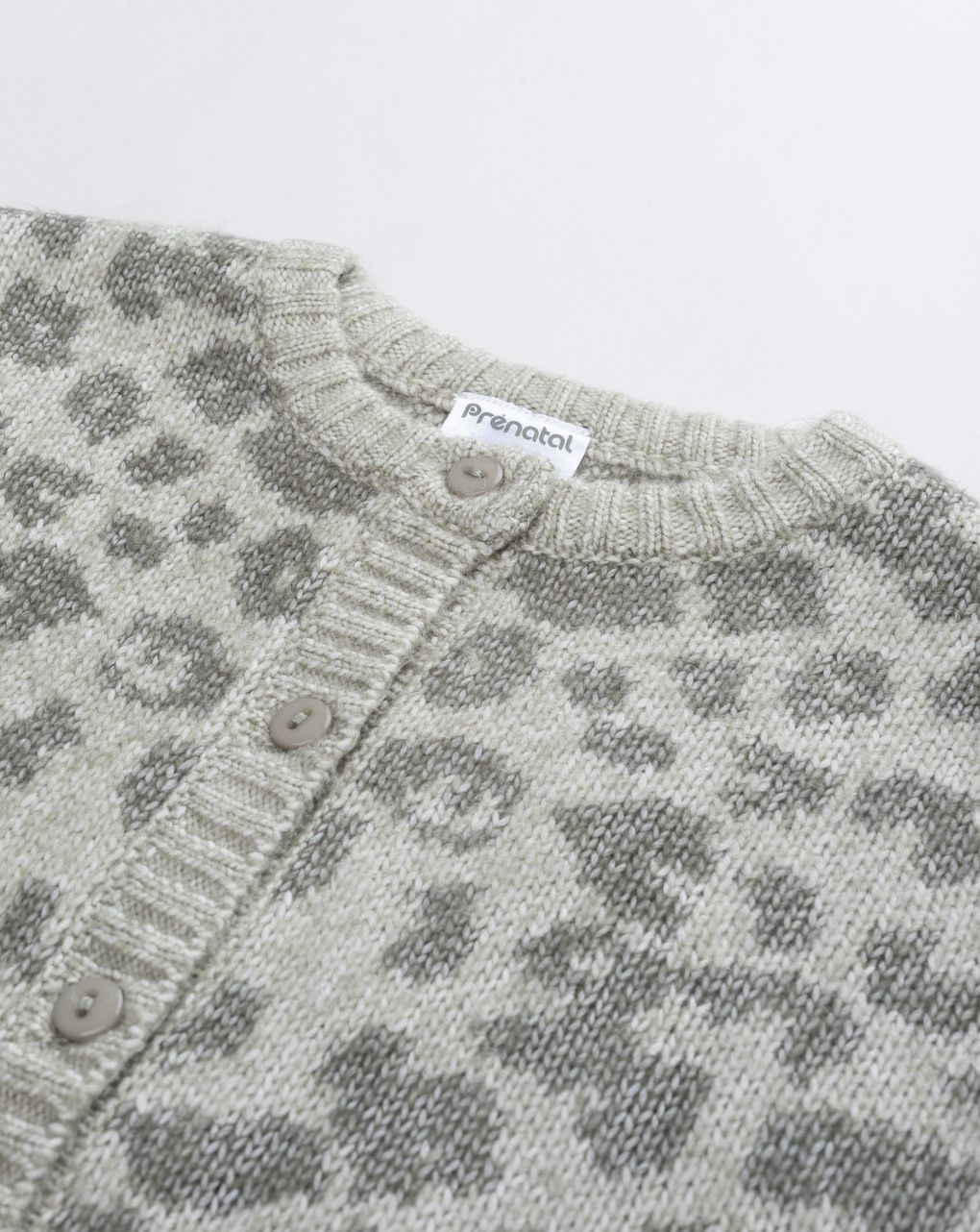 Cardigan maculato verde bambina