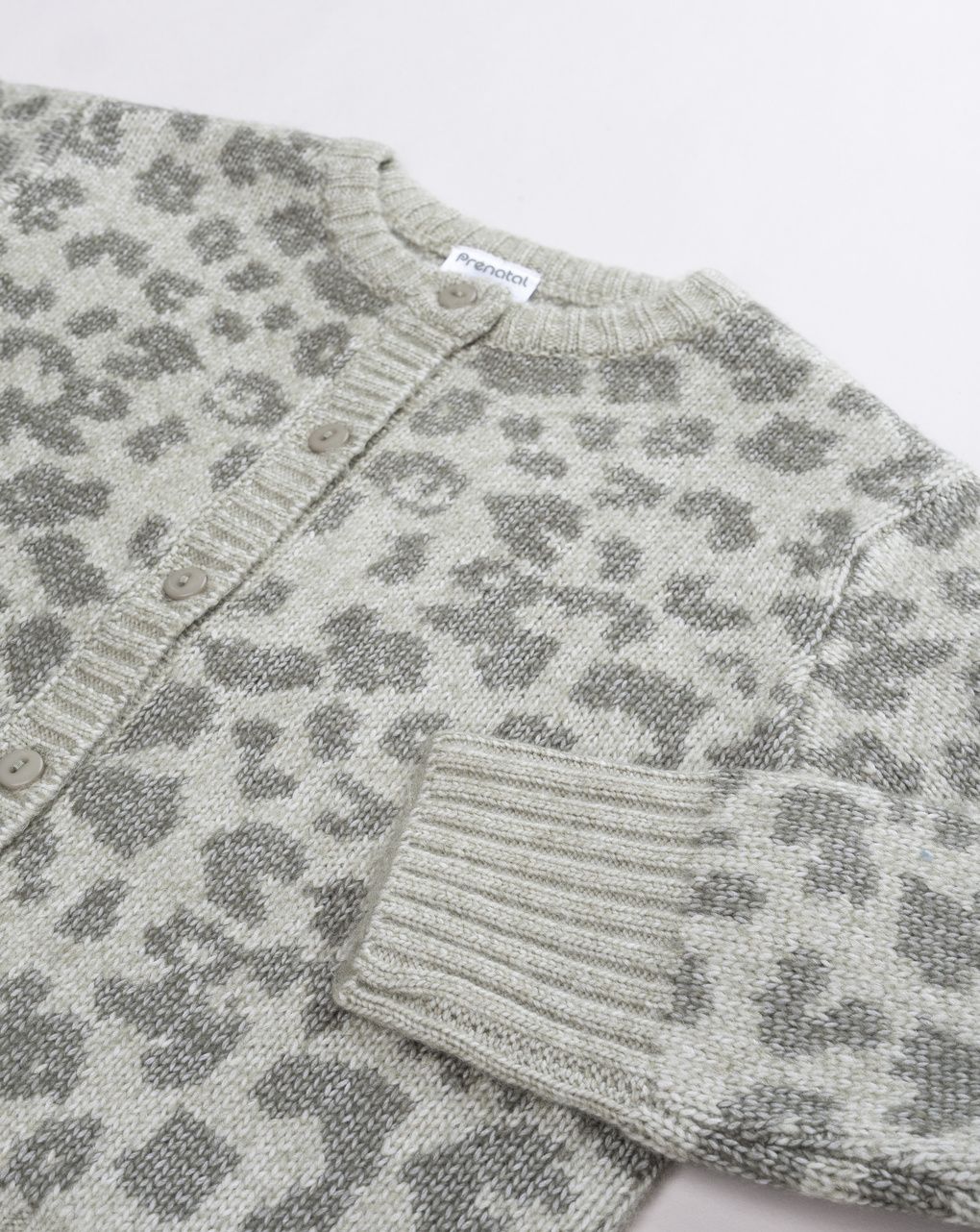 Cardigan maculato verde bambina