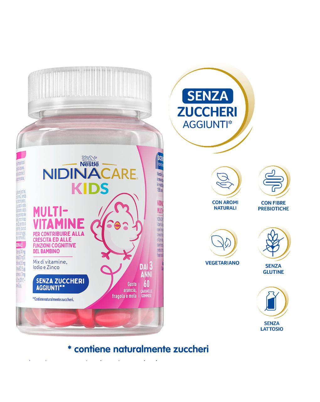 Nidinacare kids multi-vitamine integratore alimentare per bambini da 3 anni - nestle'