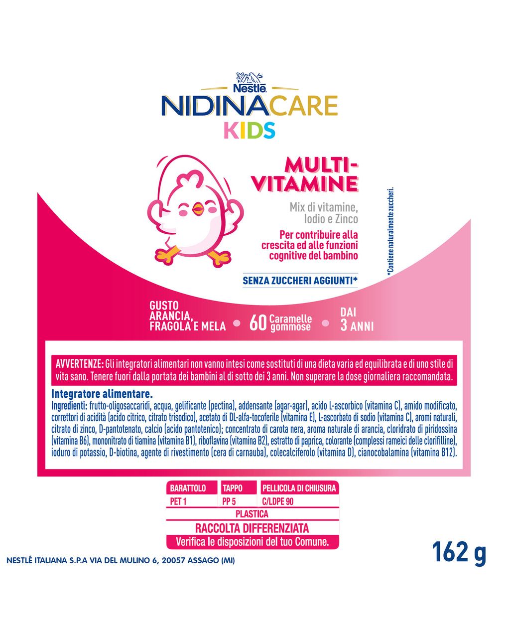 Nidinacare kids multi-vitamine integratore alimentare per bambini da 3 anni - nestle'
