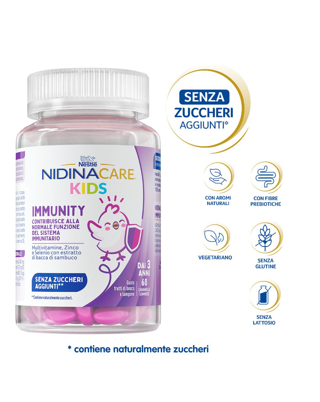 Nidinacare kids immunity integratore alimentare per bambini da 3 anni - nestle'