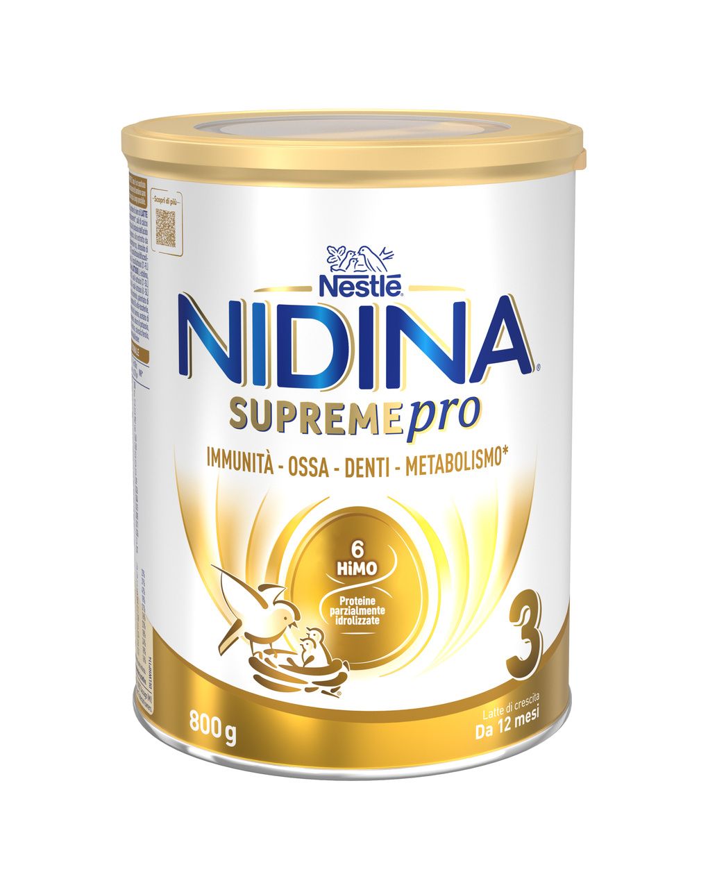 Nidina supremepro 3 latte di crescita polvere da 12 mesi, latta 800g - nestle'
