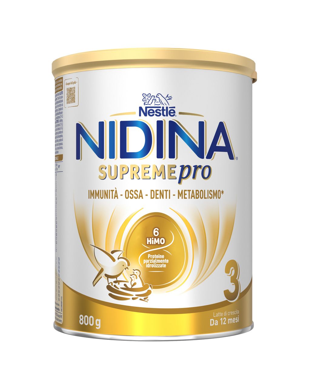 Nidina supremepro 3 latte di crescita polvere da 12 mesi, latta 800g - nestle'