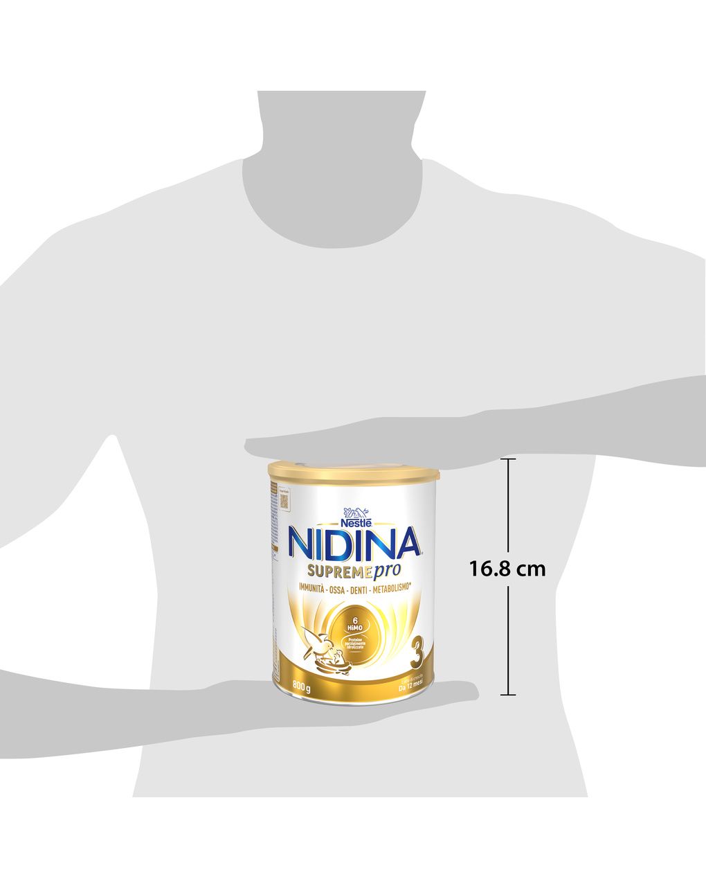 Nidina supremepro 3 latte di crescita polvere da 12 mesi, latta 800g - nestle'