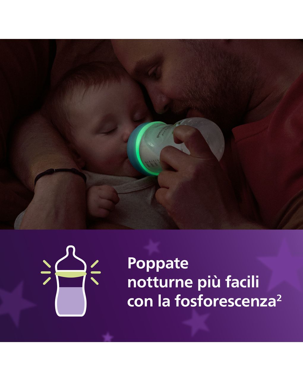 Biberon natural response notte 260 ml tettarella a flusso medio 3-6 mesi - philips avent