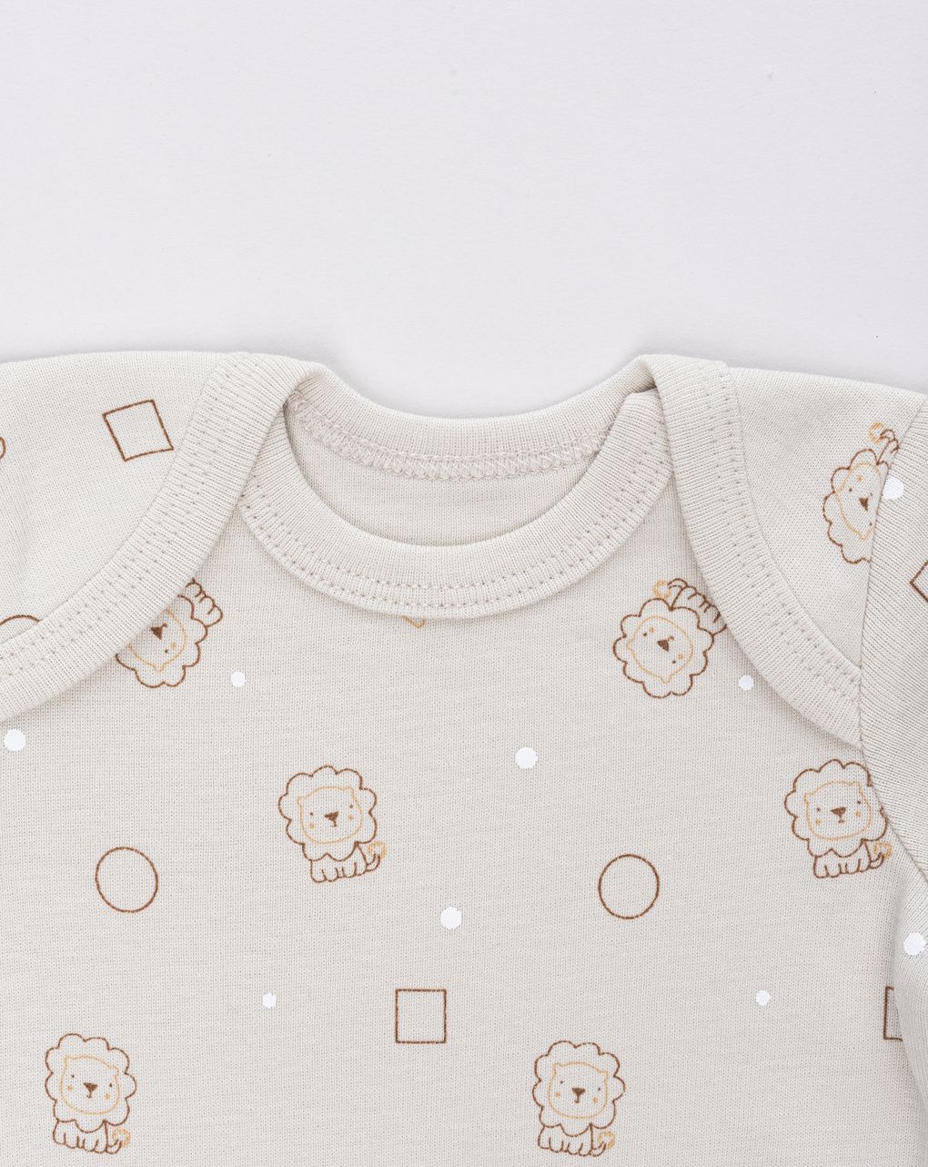 Body bimbo beige stampa allover