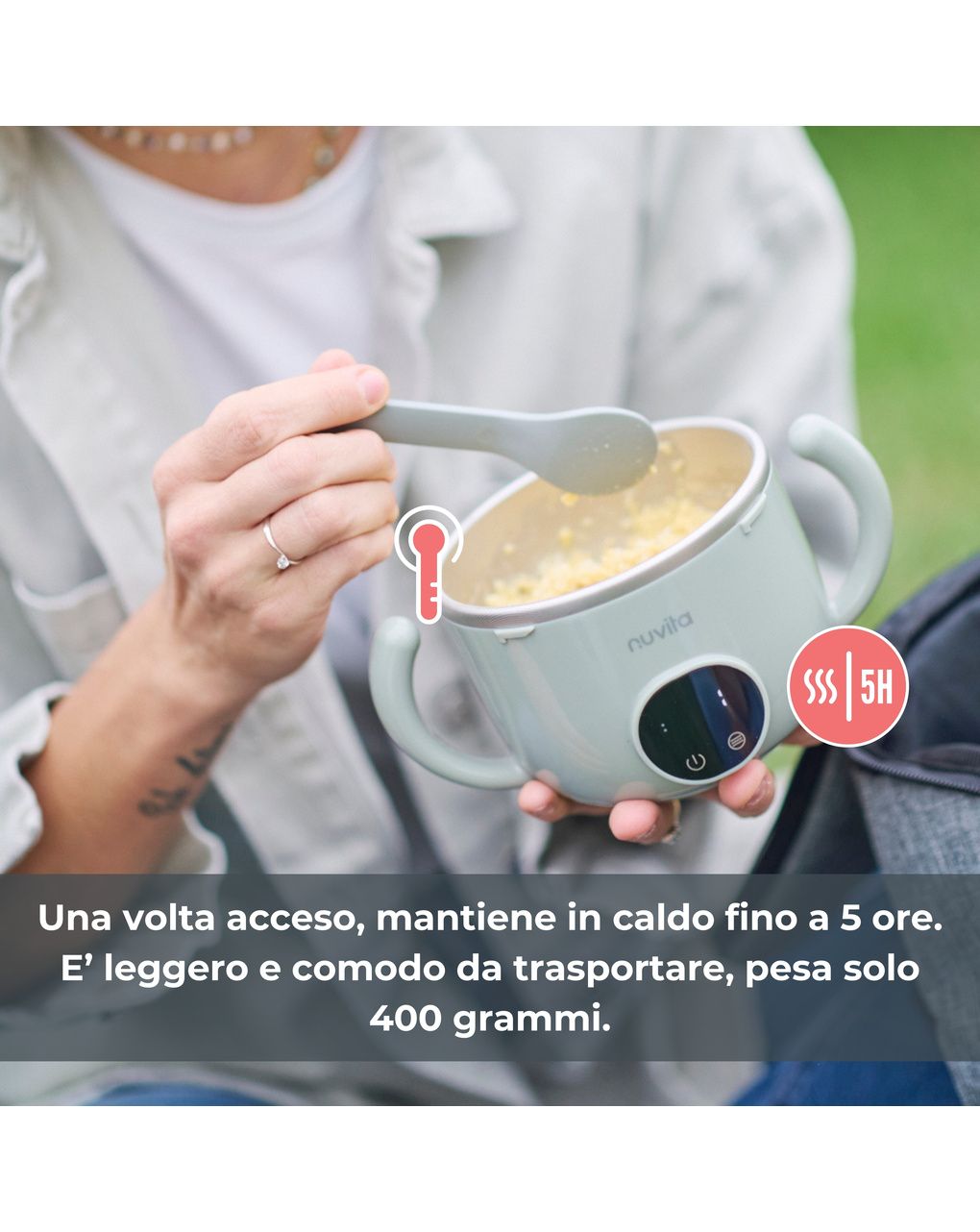 Scaldapappa ricaricabile pappa'n'go -  1980 - nuvita