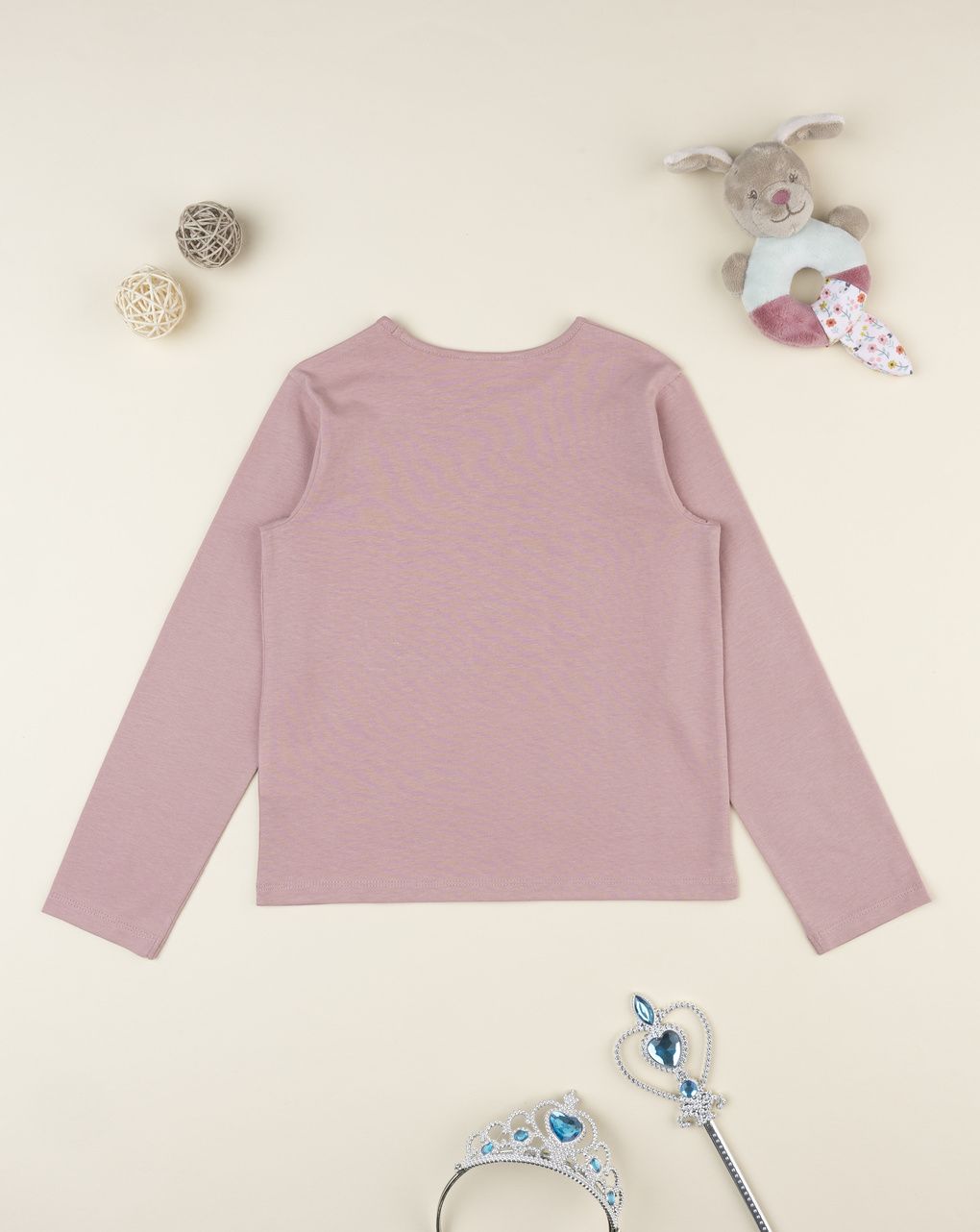 T-shirt bambina rosa scuro stampata