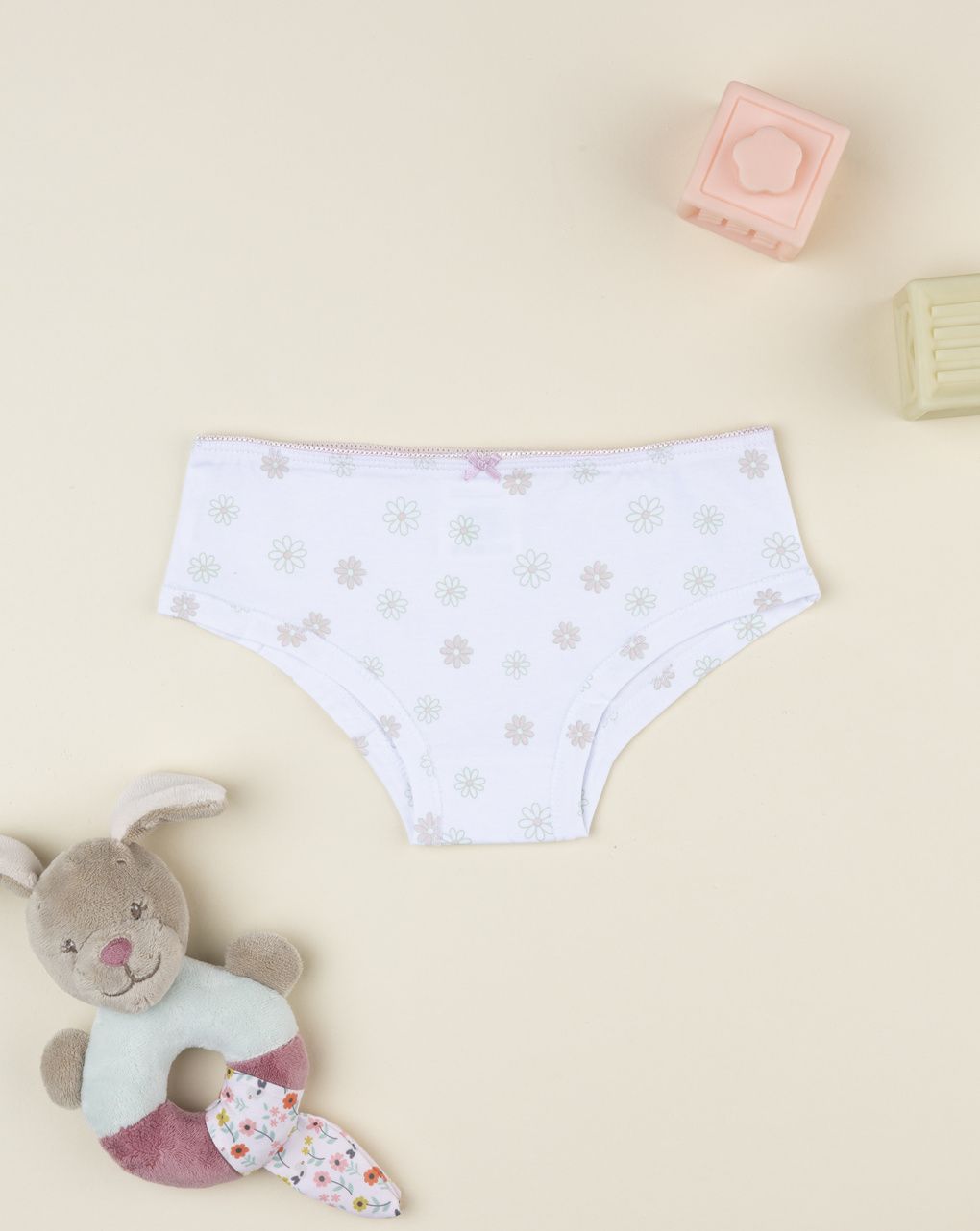 Slip bimba bianco fiori